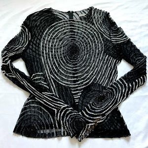 “Randolph Duke” beaded delicate top